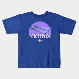 Skiing Mom Kids T-Shirt